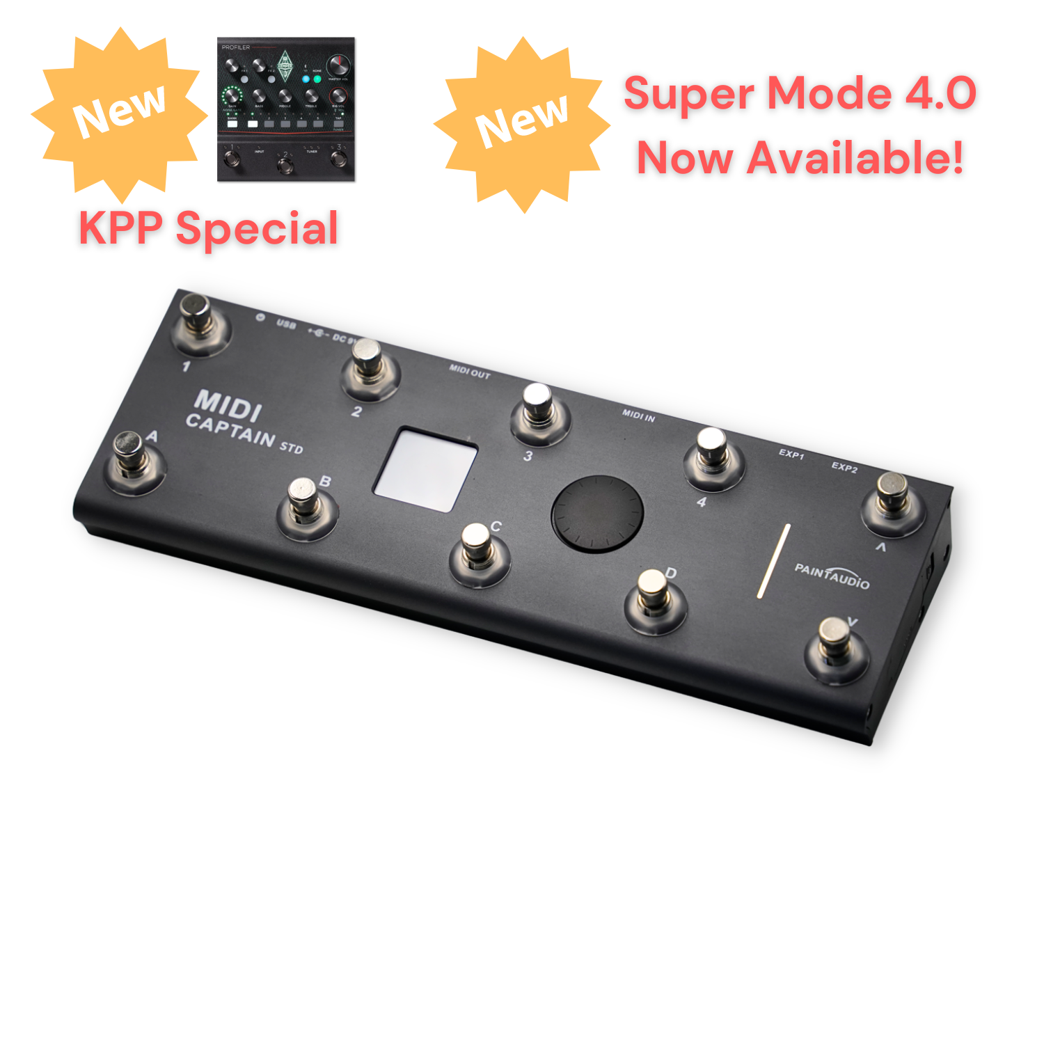 【美品/おまけ付】MIDI CAPTAIN STD　MIDIフットコントローラー MIDI Captain STD Vesion (Black) – PaintAudio