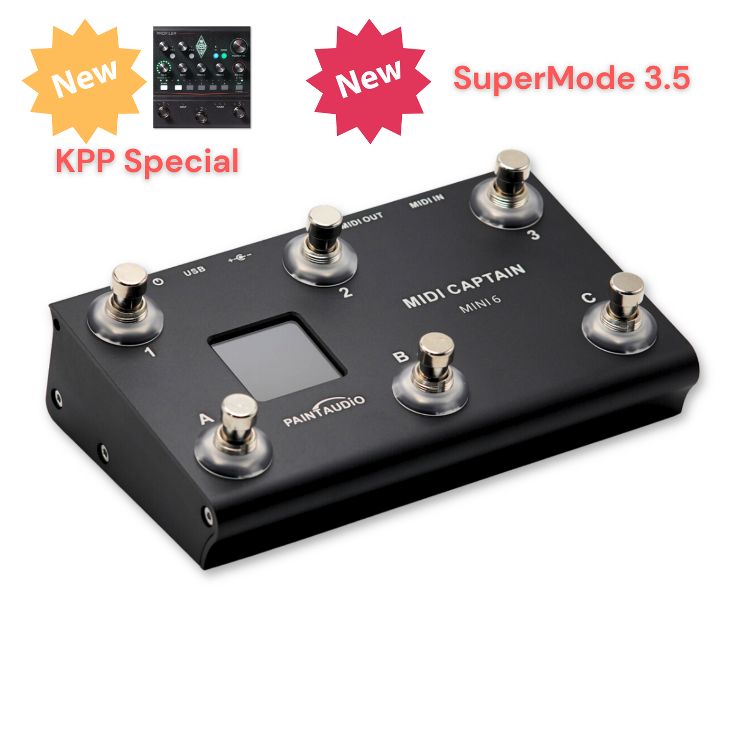 ギター paint audio MIDI CAPTAIN mini6 MIDI Captain MINI 6 Controller with HID Multi-state Cycling