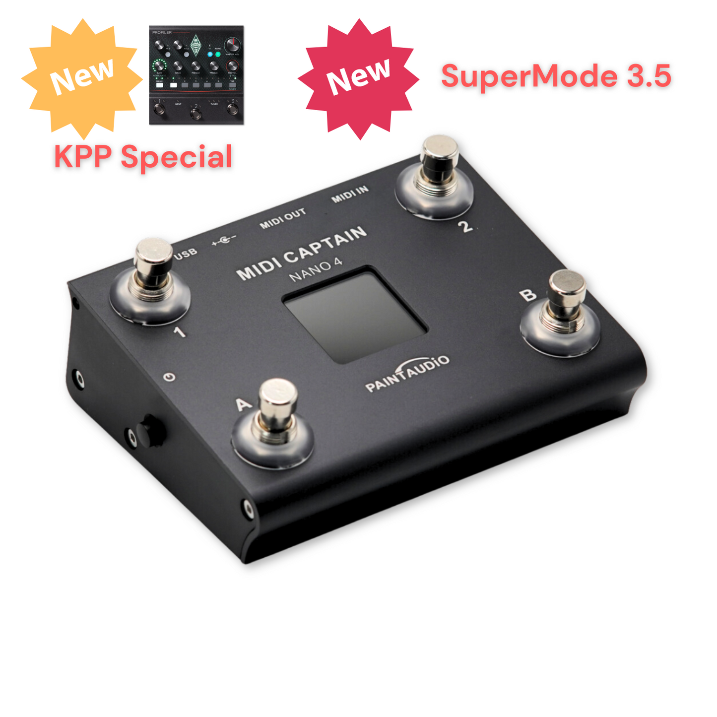 ギター MIDI CAPTAIN MIDI Captain NANO 4 Controller with HID Multi-state Cycling